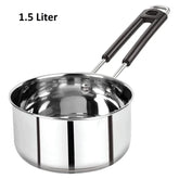 Heavy Gauge Stainless Steel Sauce Pan, Tea Pan, Milk Pan Pot Tapeli Patila (Silver 1.5Litre)