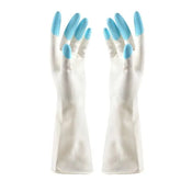 Reusable Rubber Latex Pvc Flock Lined Long Elbow Hand Gloves