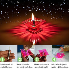 3D Reflection Diya for Diwali Decor