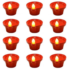 Water Sensor Eco-Friendly Led Diyas Candle E-Diya, (Pack of 4)