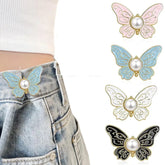 4 Sets Butterfly Jean Buttons Waist Tightener for Loose Pants