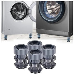 Washing Machine Vibration Pads, Floor Trays, Refrigerator Stand(Grey-Rubber)