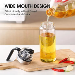 Effortless Pour 500ML Auto Flip Cooking Oil Bottle