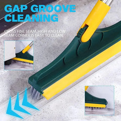 2 in 1 Floor Tiles Cleaning Brush with Wiper 120° Rotating Bathroom