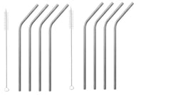 Steel Straws, Bended Stainless Steel Straws for Drinking, Extra Wide Straws for Smoothie, Milkshake Straw, Cold Drink Straw, Reusable Straws, BPA Free, 8 inch Long (8 Bent Straw)