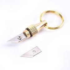 Stainless Steel Portable Pocket | Mini Brass Capsule | Compact Folding Tool for Women | Safety Tool | Pack of 2