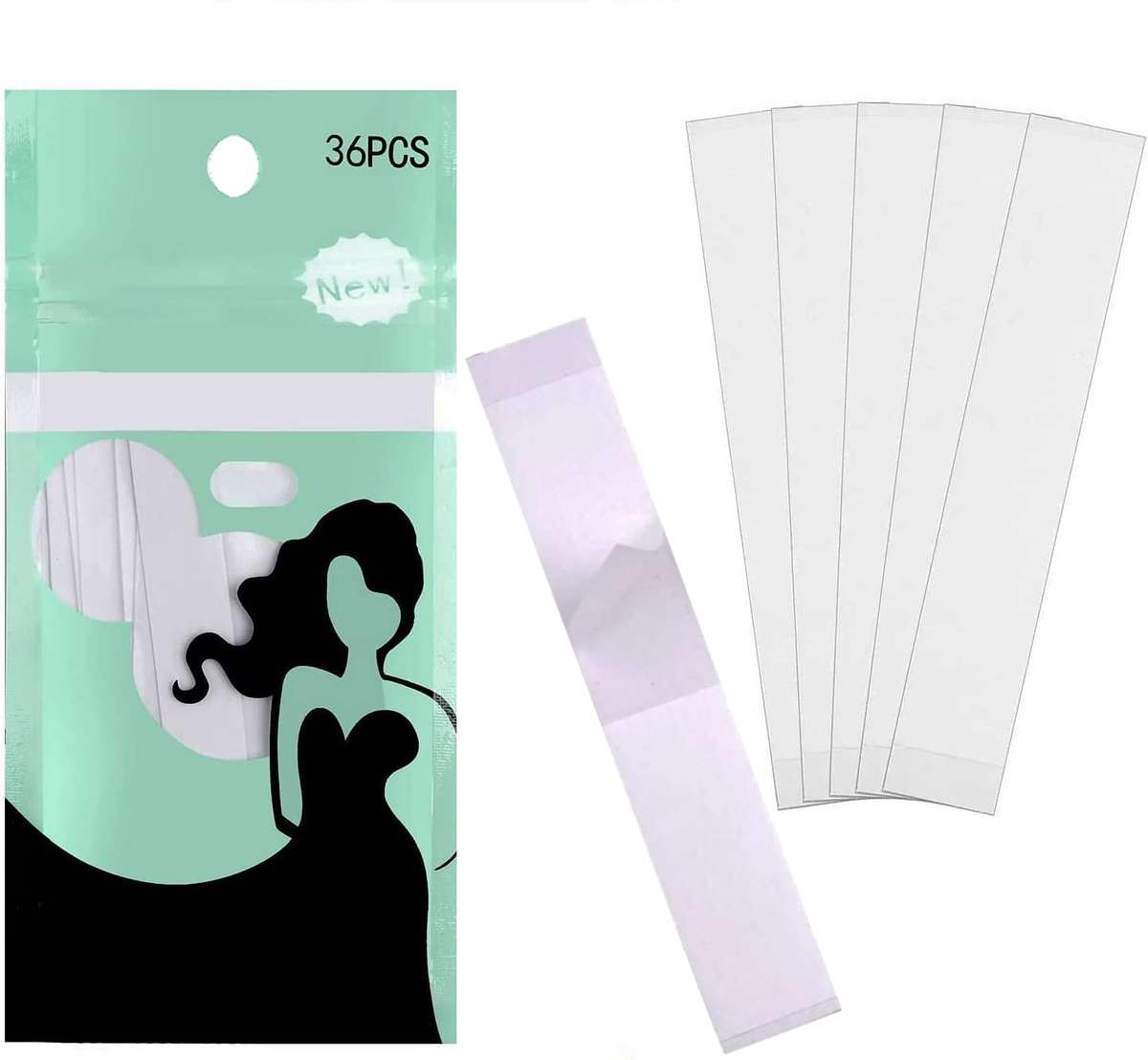 Double Sided Tape for Clothes Fashion Dressing Tape/Invisible Double-sided Body Tape, Clothing Bra Strip, Bikini Tape for Women, Body Clothing Stickers (36 Pack)