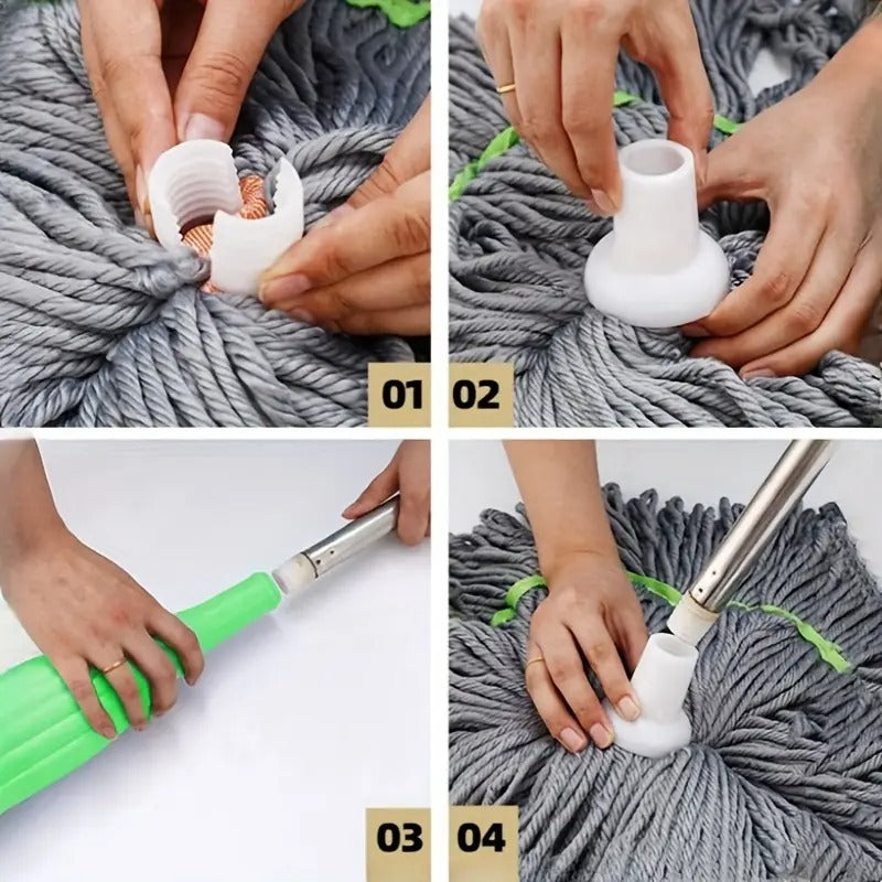2 in 1 Dehydrated Floor Cleaning Mop 360 Rotatable Adjustable Self-Wringing Floor Cleaning Microfiber Mop Wet and Dry for Bathroom/Office/Home/Outdoor (Green)