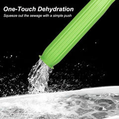 2 in 1 Dehydrated Floor Cleaning Mop 360 Rotatable Adjustable Self-Wringing Floor Cleaning Microfiber Mop Wet and Dry for Bathroom/Office/Home/Outdoor (Green)