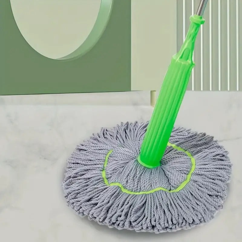 2 in 1 Dehydrated Floor Cleaning Mop 360 Rotatable Adjustable Self-Wringing Floor Cleaning Microfiber Mop Wet and Dry for Bathroom/Office/Home/Outdoor (Green)
