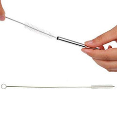 Pack of 4 Reusable Stainless Steel Metal Straws - (Straight) with Brush - Straws for Cold Drink Milk Shake Thick Shake
