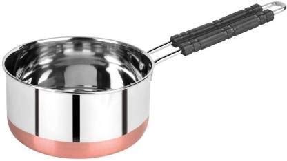 Stainless Steel Copper Bottom Sauce Pan/Milk PAN/Tea PAN/Tapeli/Patila/Bhagona 3 pcs Combo Set Capacity:- 1, 1.5, 2 Liter Sauce Pan