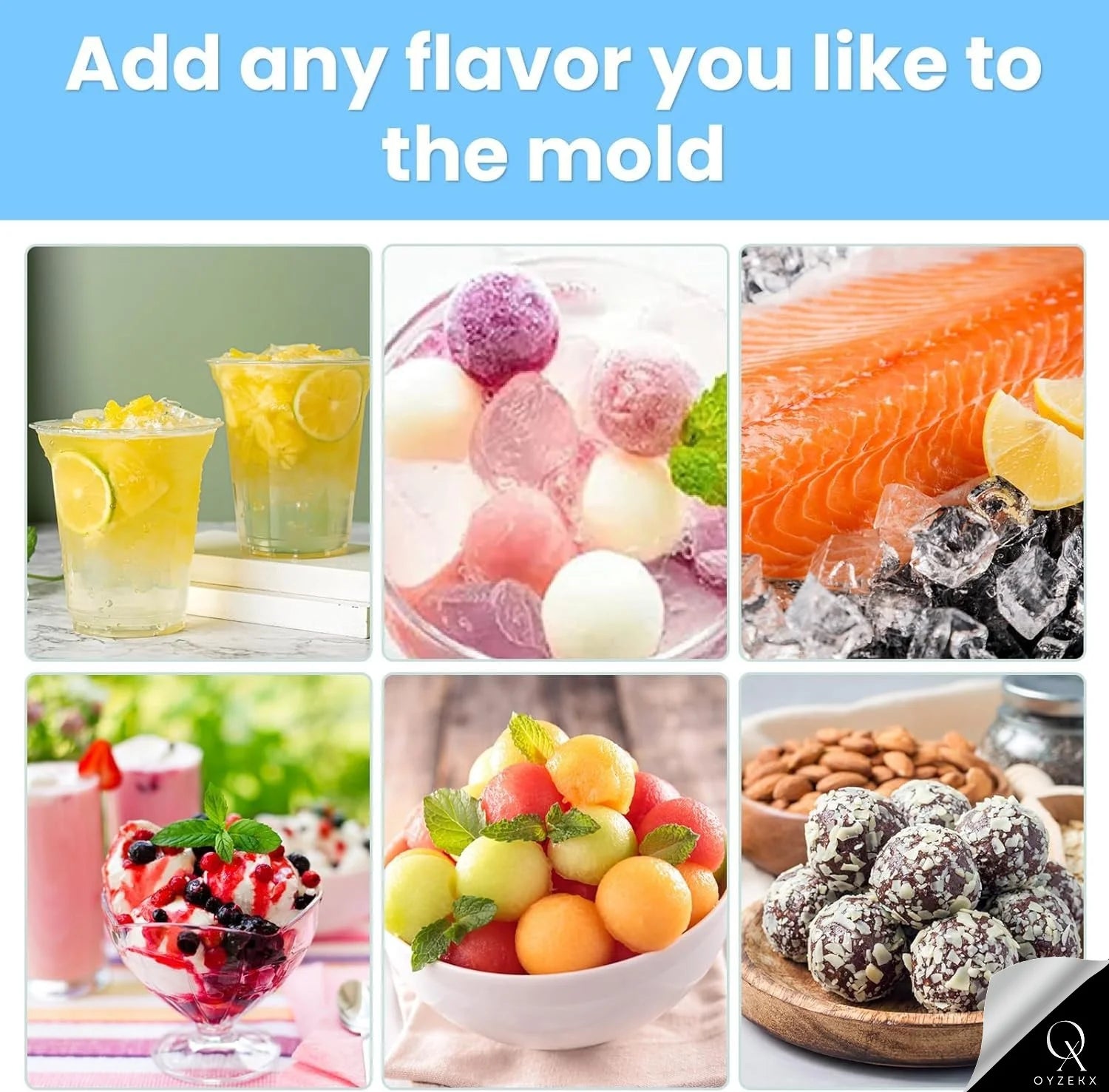 OyzekX Ice Cube Trays Silicone Ice Cube Molds, Easy-Release and Flexible Ice Trays BPA Free, for Whiskey Cocktail, Stackable and Safe Ice Cube Honeycomb Small Cubes Fridge Bar Soft Tray (33 Cavity)