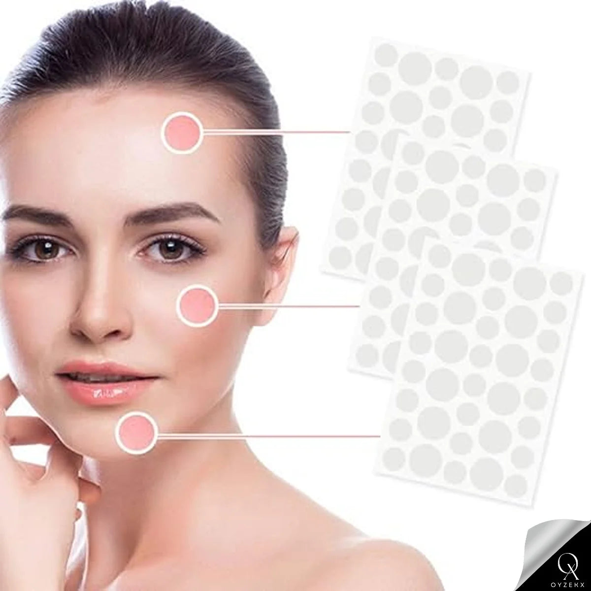 OyzekX Pimple Patch For Face | 36 Hydrocolloid Pimple Patches | 2% w/w Salicylic Acid, Neem, Cica | Helps Reduce Pimples, Redness & Irritation | Absorbs Excess Oil | Safe for All Skin Types (36 pcs-White)
