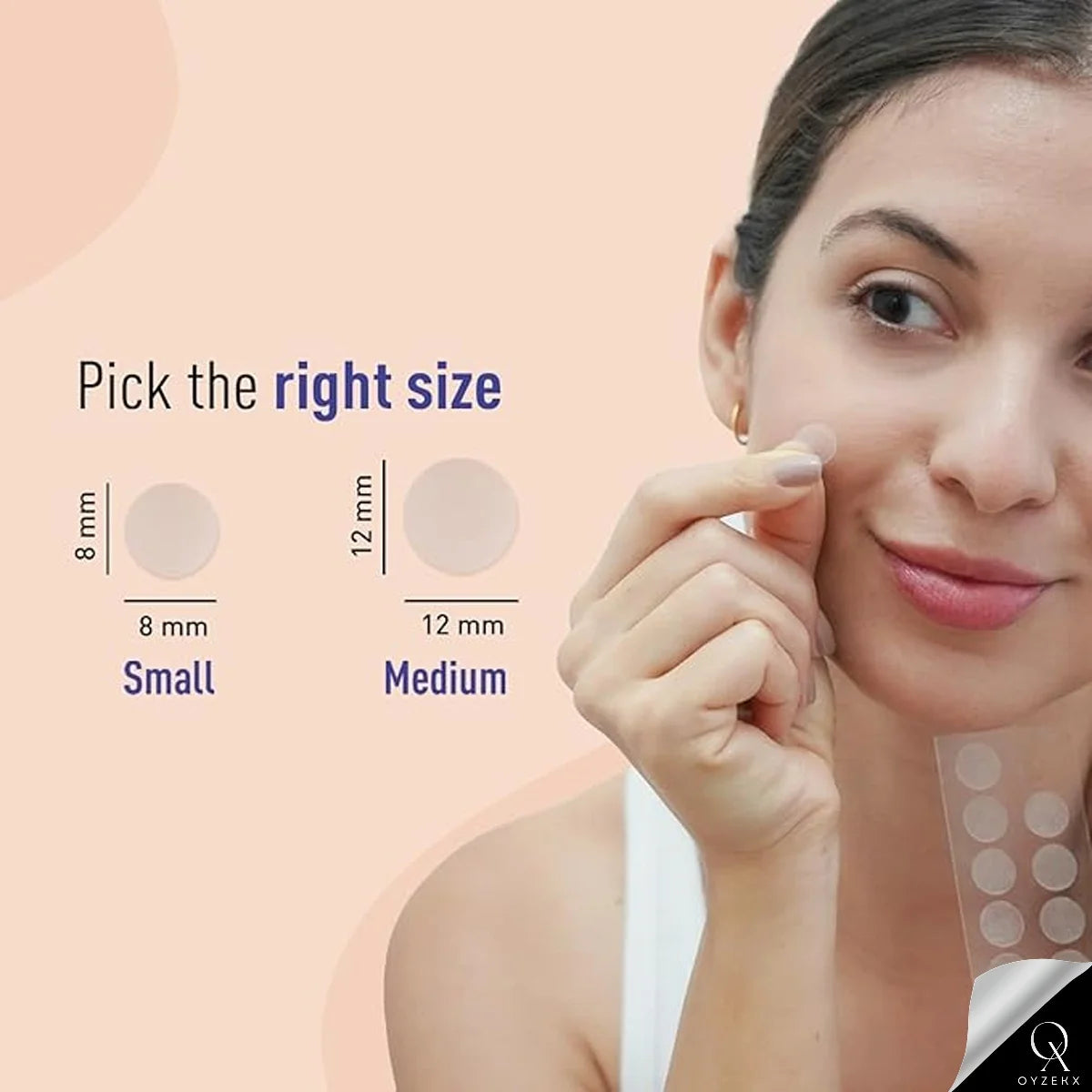 OyzekX Pimple Patch For Face | 36 Hydrocolloid Pimple Patches | 2% w/w Salicylic Acid, Neem, Cica | Helps Reduce Pimples, Redness & Irritation | Absorbs Excess Oil | Safe for All Skin Types (36 pcs-White)