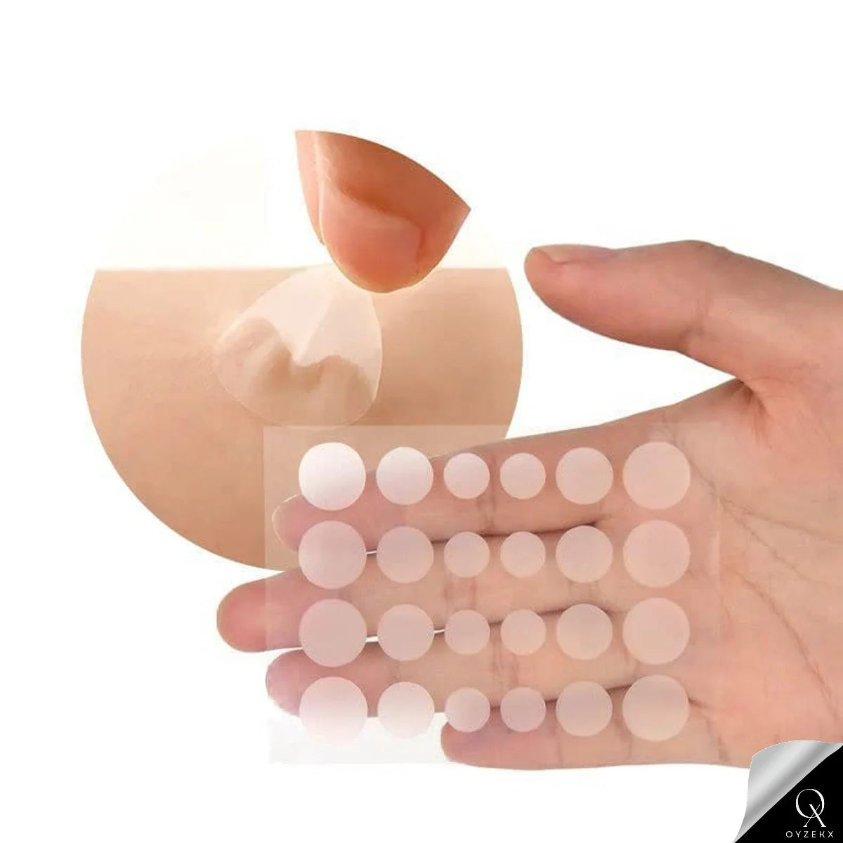 OyzekX Pimple Patch For Face | 36 Hydrocolloid Pimple Patches | 2% w/w Salicylic Acid, Neem, Cica | Helps Reduce Pimples, Redness & Irritation | Absorbs Excess Oil | Safe for All Skin Types (36 pcs-White)