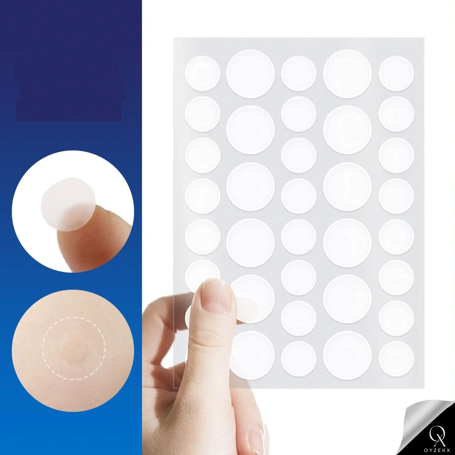 OyzekX Pimple Patch For Face | 36 Hydrocolloid Pimple Patches | 2% w/w Salicylic Acid, Neem, Cica | Helps Reduce Pimples, Redness & Irritation | Absorbs Excess Oil | Safe for All Skin Types (36 pcs-White)