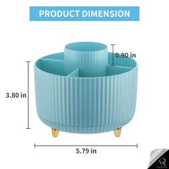 OyzekX 360 Degree Rotating Pen Pencil Holder for Desk, 5 Slots Desk Organizers and Accessories, Cute Cup Pot for Office, School, Art Supply