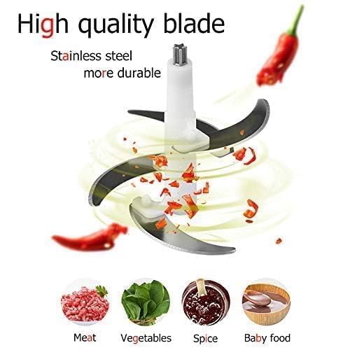 Stainless Steel Electric Meat Grinders with Bowl for Heavy Kitchen Food Chopper(2 Liter)
