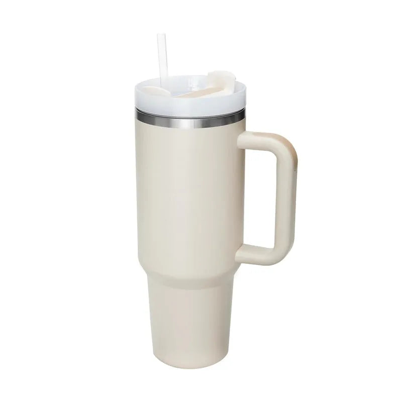 Tumbler With Handle and Straw Lid