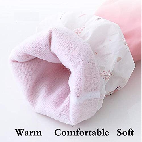 Reusable Rubber Latex PVC Flock lined Long Sleeves elbow length Hand Gloves for Kitchen Dish-Washing, Cleaning, Gardening, Laundry and Sanitation and Lab Work (Pink & Green)