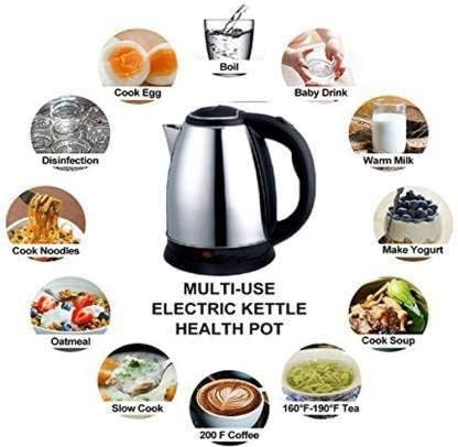 OYZEKX Scarlett Kettle, electric kettle Stainless Steel Electric Scarlett Kettle Multipurpose Tea Coffee Maker Heater Water Boiler Tea Pot with Heat Resistance Handle 2 Liter