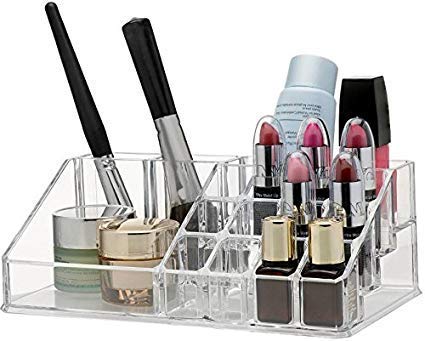 Acrylic Makeup Cosmetic Organizer, 16 Sections Cosmetic Lipstick Makeup Organiser Display Storage Stand Holder