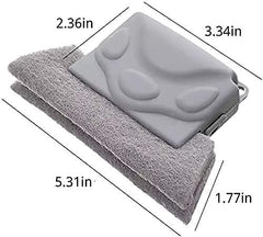 Bathroom Toilet Kitchen Glass Wall Folding Sponge Cleaning Brush with Window Cleaning Tool and Car Body Cleaner (Groove + Window Cleaner)