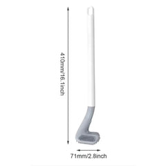 Silicon Toilet Brush with Slim No-Slip Long Handle, Flex Toilet Brush Anti-drip Set, 360 Deep Golf Head Brush Toilet - Bathroom Cleaning Brush (Golf Shape Toilet Brush)