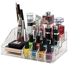 Acrylic Makeup Cosmetic Organizer, 16 Sections Cosmetic Lipstick Makeup Organiser Display Storage Stand Holder