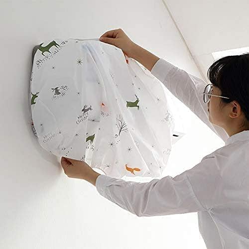 Air Conditioner Cover for 1.5 & 2 Ton Split ac, ac Cover, Folding Adjustable Elastic Stretchable ac Cover Water Proof for 1.5 ton and 2 ton for All Company 110*33*31 CM (Multi Color Design, 1 Pcs)