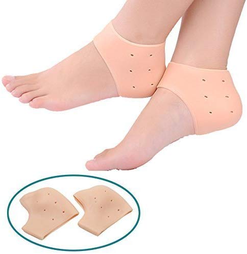 Half Heel Socks Anti Crack Silicon Gel Heel And Foot Protector Moisturizing Socks for Foot Care, Pain Relief And Heel Cracks Free Size For Men And Women - Free Size (1 Pair)