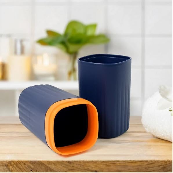 Travel Tooth Brush Holder for Bathroom Square Toothbrush Holder for Travel, Portable Toothbrush Case & Tooth Brush Cover Box Organizer for Traveling, Camping, & Business Trips (Pink)