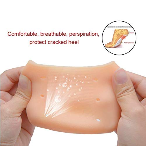 Half Heel Socks Anti Crack Silicon Gel Heel And Foot Protector Moisturizing Socks for Foot Care, Pain Relief And Heel Cracks Free Size For Men And Women - Free Size (1 Pair)