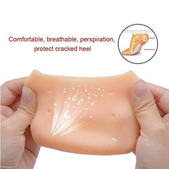 Half Heel Socks Anti Crack Silicon Gel Heel And Foot Protector Moisturizing Socks for Foot Care, Pain Relief And Heel Cracks Free Size For Men And Women - Free Size (1 Pair)
