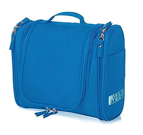 Multi Functional Travel Organizer Accessory Toiletry Cosmetics Bag Makeup or Shaving Kit Pouch Hanging Toiletry Bag Travel Organizer (Blue)
