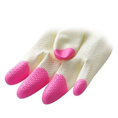 Reusable Heavy Duty Hand gloves for Dishwashing, gardening, kitchen cleaning Non-Slippery & Durable Long Elbow Length(Inner cotton lining for comfort
