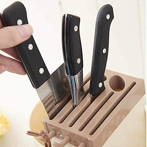 Plastic Multi Functional Chopsticks Holder Kitchen's Spoons, Knife & Other Cutlery Storage Holder Stand with Removable Draining Tray