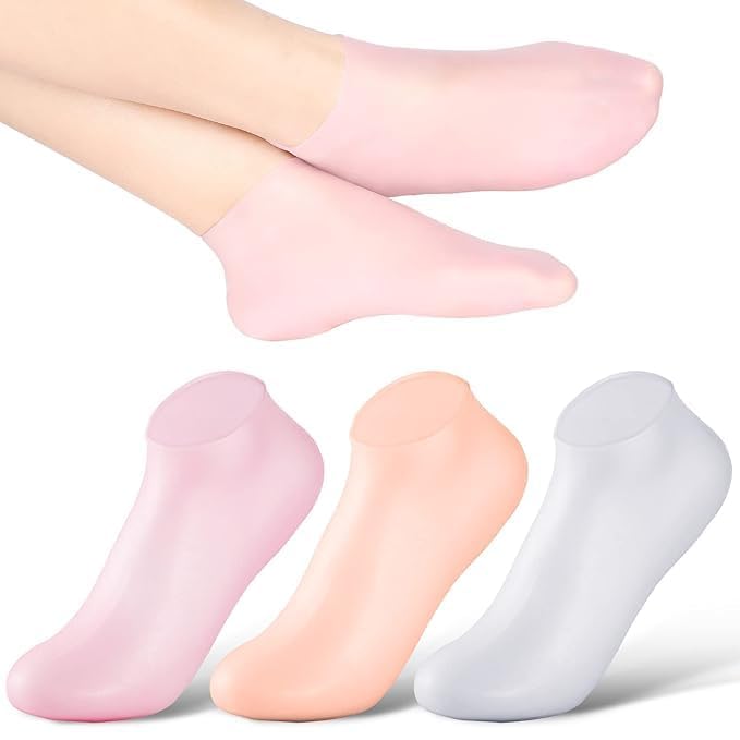 Moisturizing Silicone Gel Socks for Women and Men gel socks for dry cracked feet crack heel repair socks foot moisturizer socks Spa Gel Socks Natural Oil and Vitamin E