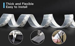 Silicone Door Seal Strips, Soundproof Weather Stripping Windproof Door, Self Adhesive Sealing Sticker for Window Gaps, Insect, Bottom of Side Door Tape for Home (3 Meter,White)