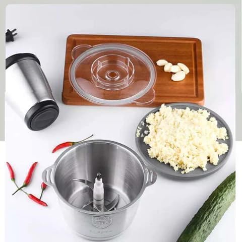 Stainless Steel Electric Meat Grinders with Bowl for Heavy Kitchen Food Chopper(2 Liter)