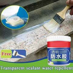 Crack Seal Agent with Brush Transparent Waterproof Resin Epoxy for Roof Leakage Crack Seal Glue Roof Water Leakage Solution Water Proof Glue for Waterproofing