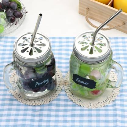 Reusable BPA-Free Metal, Thick, Long, Dishwasher Safe Stainless Steel Drinking Straws, 8.5 Inches (2 Bend and 2 Straight and 1 Cleaning Brushes) (1 Set)