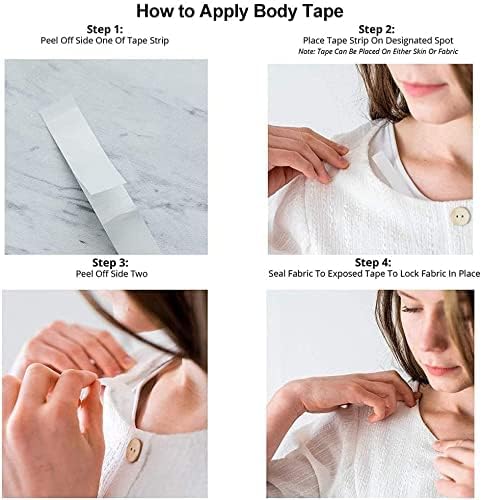Double Sided Tape for Clothes Fashion Dressing Tape/Invisible Double-sided Body Tape, Clothing Bra Strip, Bikini Tape for Women, Body Clothing Stickers (36 Pack)