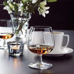 Italian Premium Classic Crystal Brandy Glass Set of 6, 250 ML Wine Glass Ideal for White or Red Wine Glasses Whiskey Glasses Mojito, Cocktail Glasses, Bar Accessories Ultra-Thin Small