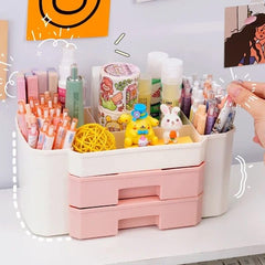 4 Piece Multipurpose Stackable Wardrobe Organizer Rack, Storage Drawer Organizer, Socks Undergarments Organizer, Multicolor (Set of 4)