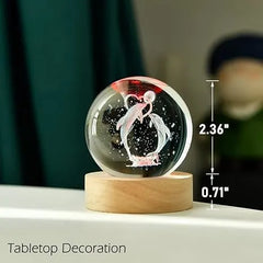 E 3D Dolphin Crystal Ball Night Lamp