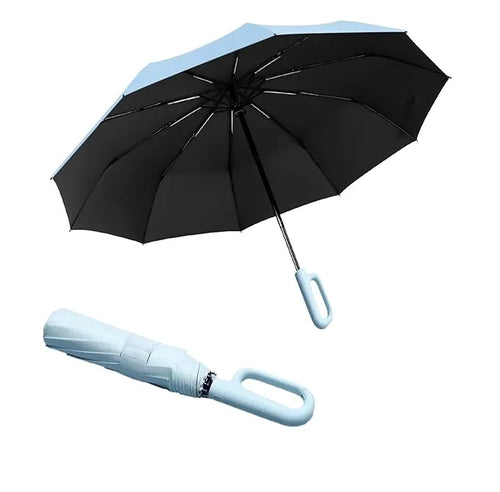 Umbrella for Men Women || Folding Umbrella With Carabiner Handle (Sky)