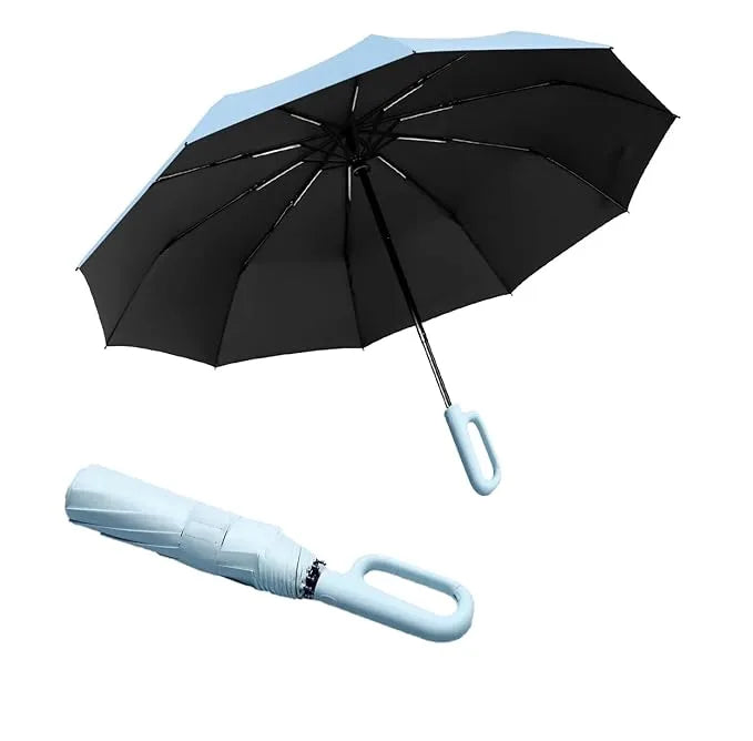 Umbrella for Men Women || Folding Umbrella With Carabiner Handle (Sky)