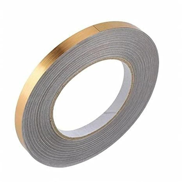 Tile stickers for flooring, tiles gap tape waterproof filling sticker,Self-Adhesive ceramic,marble Wall & Floor Decor gold Tape (1 cm * 50 Meter)